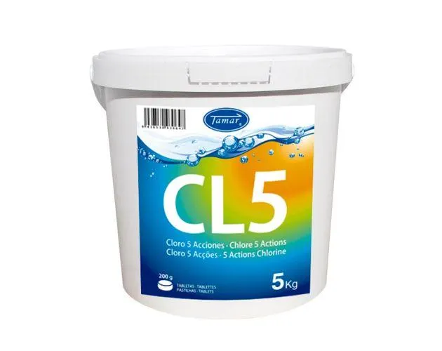 Cloro 5 Acciones 5 kg Tabletas 200g