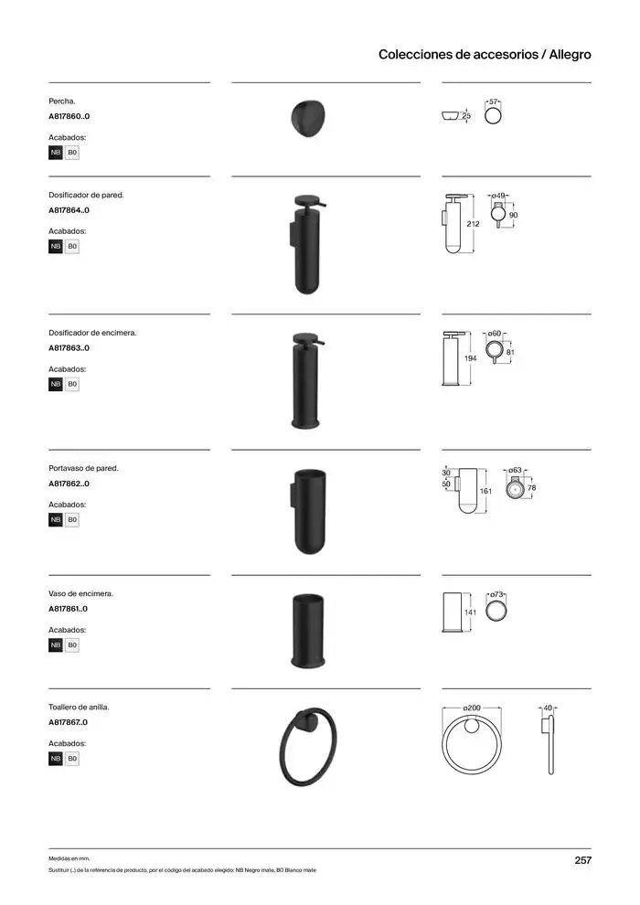 Catálogo de Colecciones de Baño, Muebles y Accesorios 9 de enero al 31 de diciembre 2025 - Página 259
