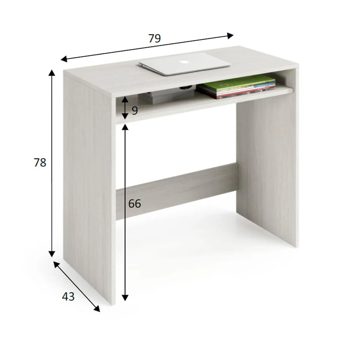 Mesa de escritorio Desk blanco 78x79x43 cm
