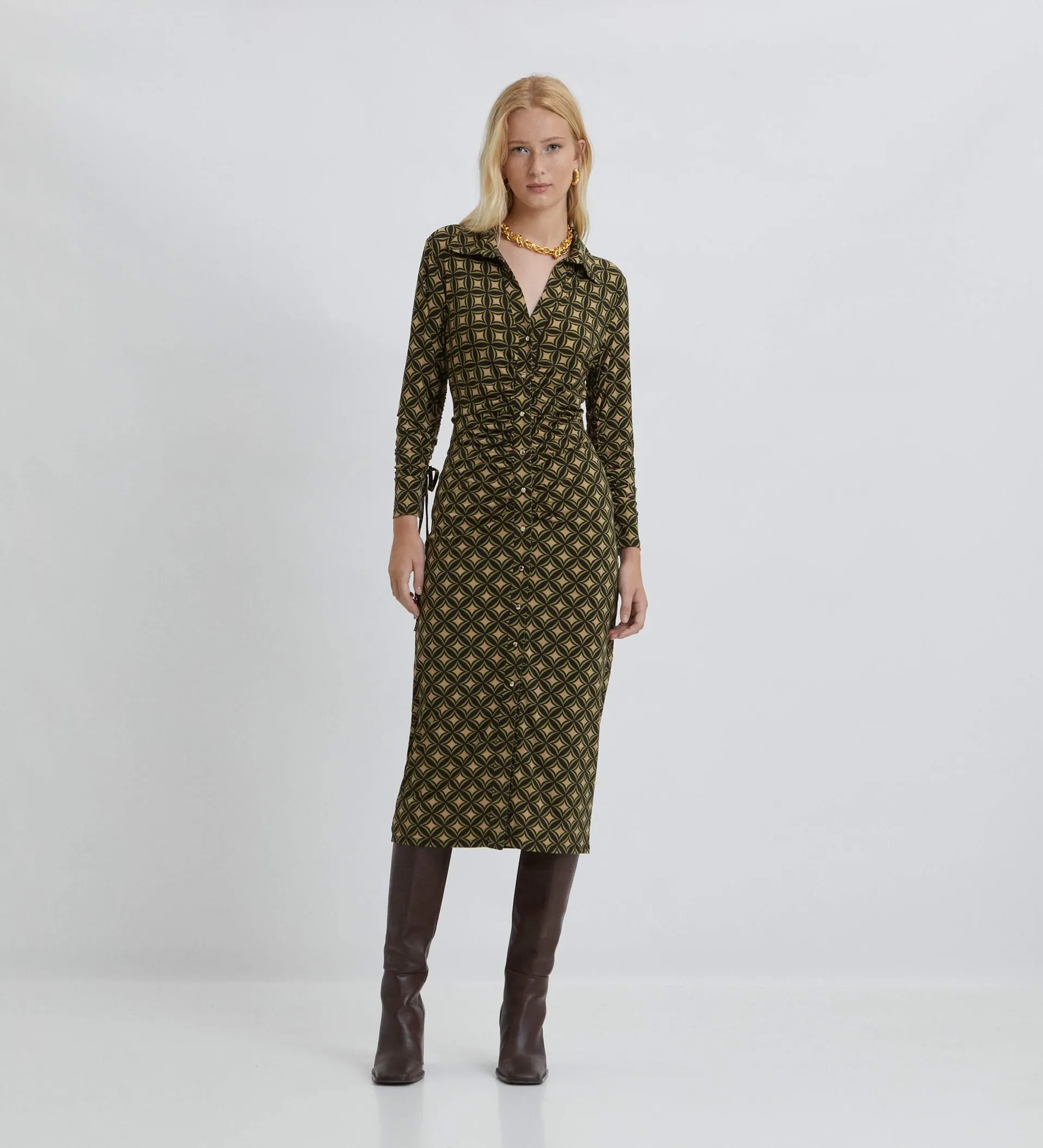 Vestido punto camisero