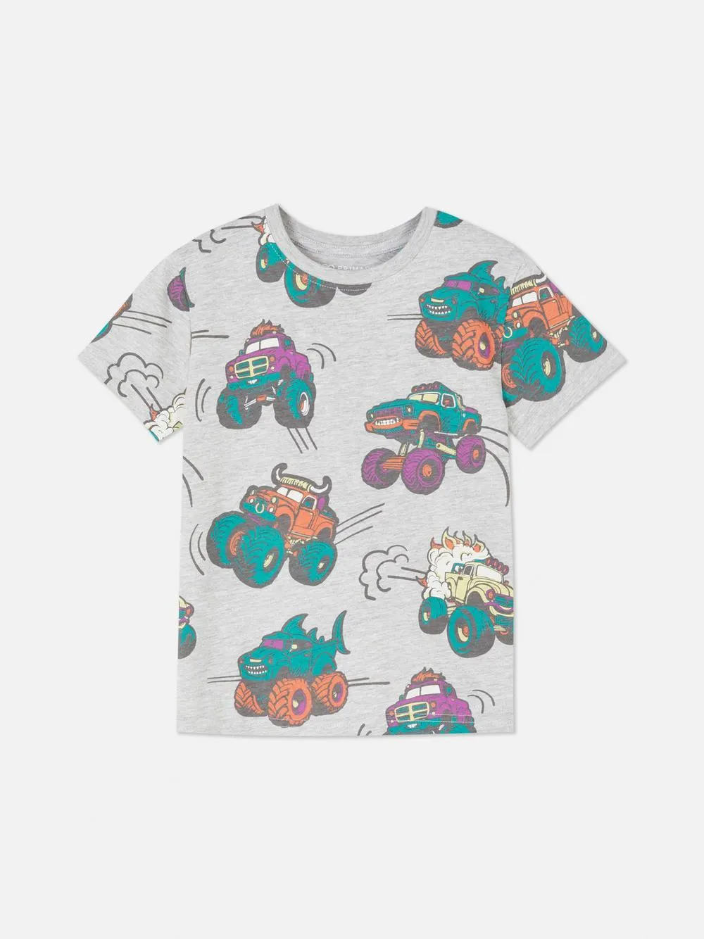 Camiseta colorida de manga corta con tiburones