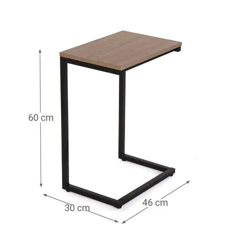 Set de 3 Mesas Auxiliares de Metal Negro 20880086