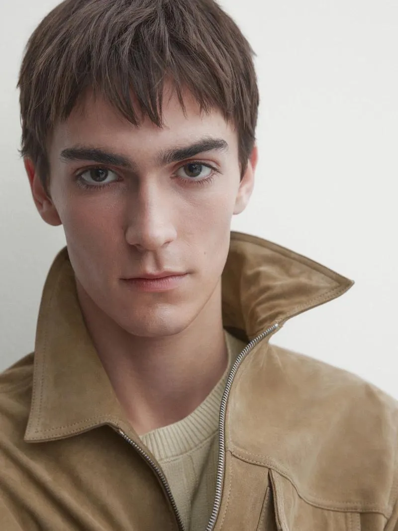 Chaqueta trucker piel ante