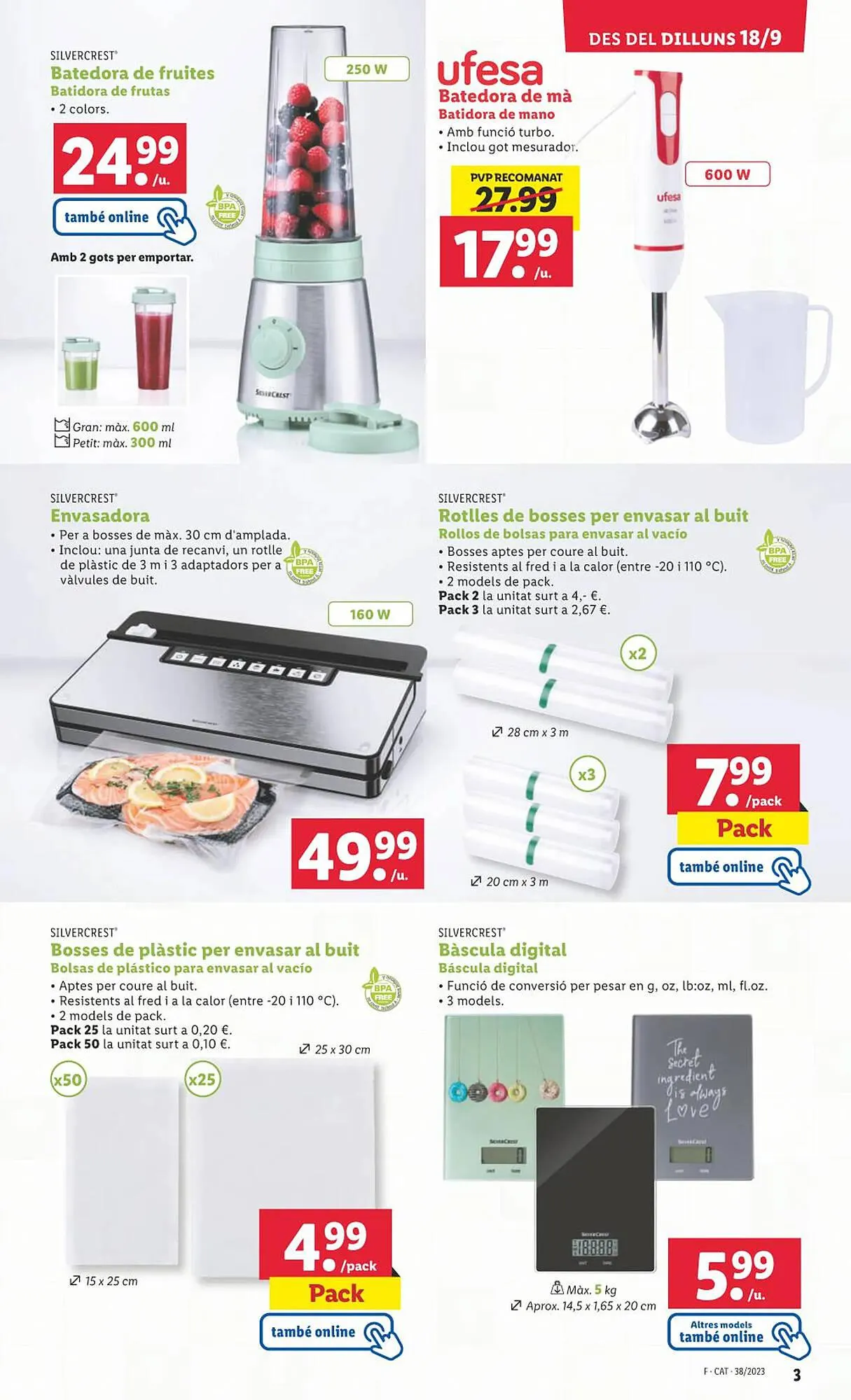 Catálogo de Folleto Lidl 18 de septiembre al 25 de septiembre 2023 - Página 3