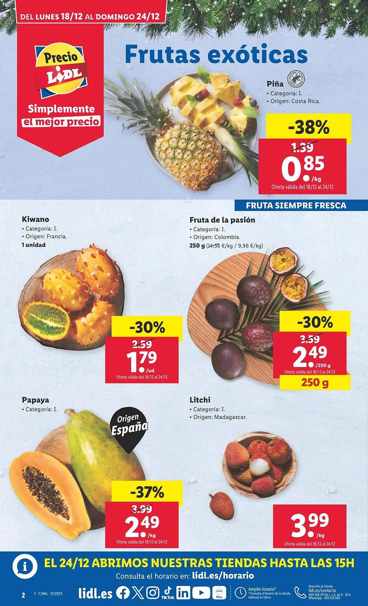 Catálogo de Folleto Lidl 18 de diciembre al 24 de diciembre 2023 - Página 2