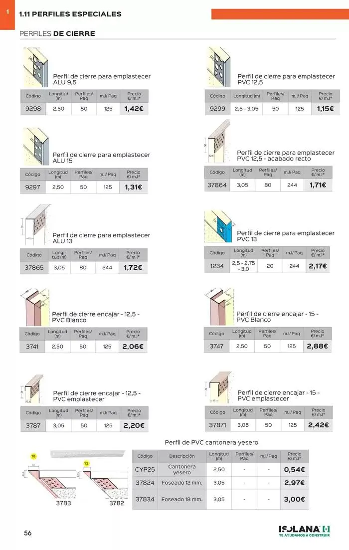 Catálogo de PLACA DE YESO LAMINADO – TARIFA ISOLANA 31 de marzo al 31 de marzo 2025 - Página 51