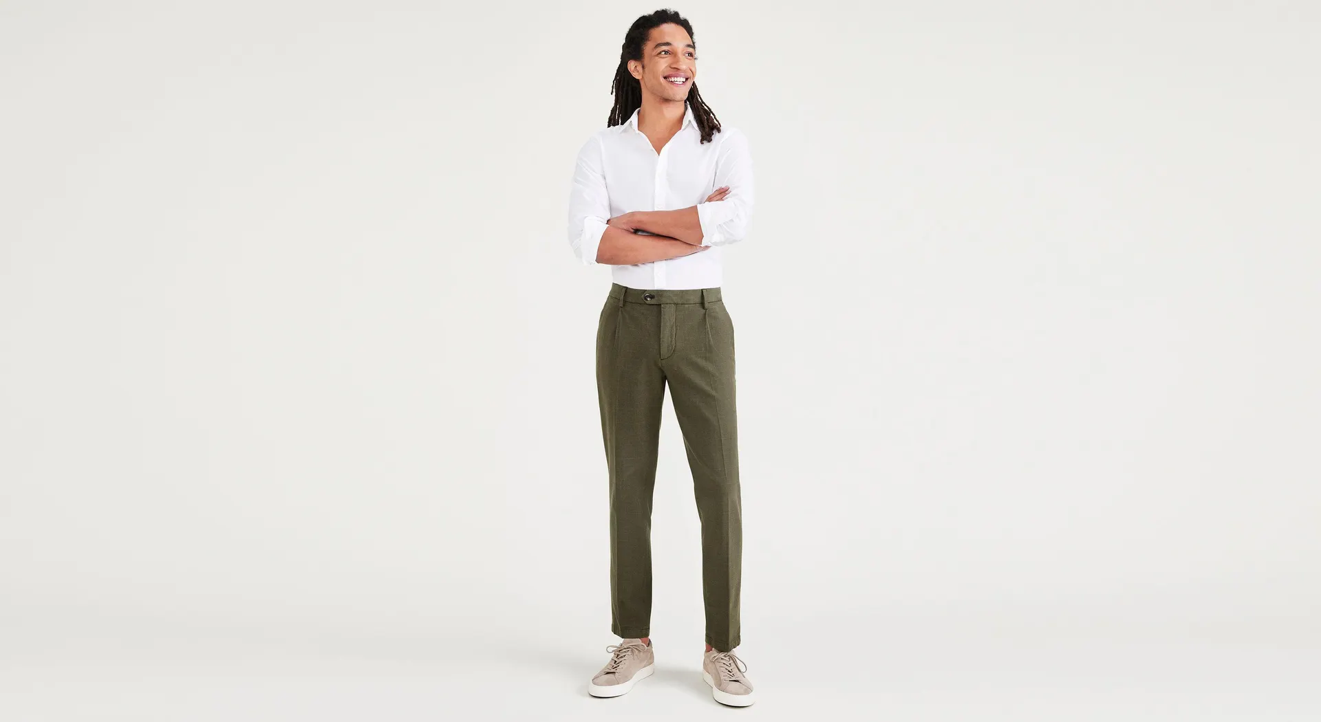 Men's Slim Tapered Fit Crafted Trouser Pants