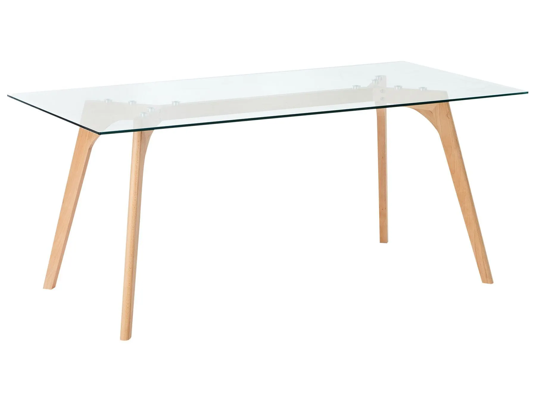 Mesa de comedor HUDSON Transparente 180 cm 90 cm Vidrio templado