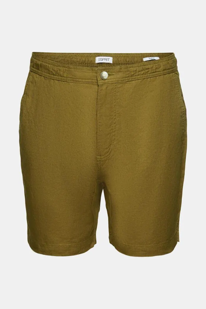 Bermudas de algodón y lino