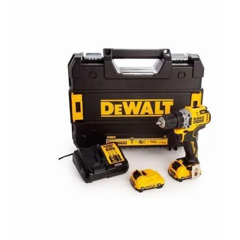 Taladro atornillador Dewalt Batería DCD701D2-QW de 12 V y 2 Ah