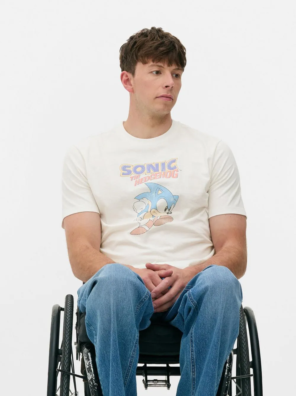 Camiseta retro de manga corta de Sonic, el erizo