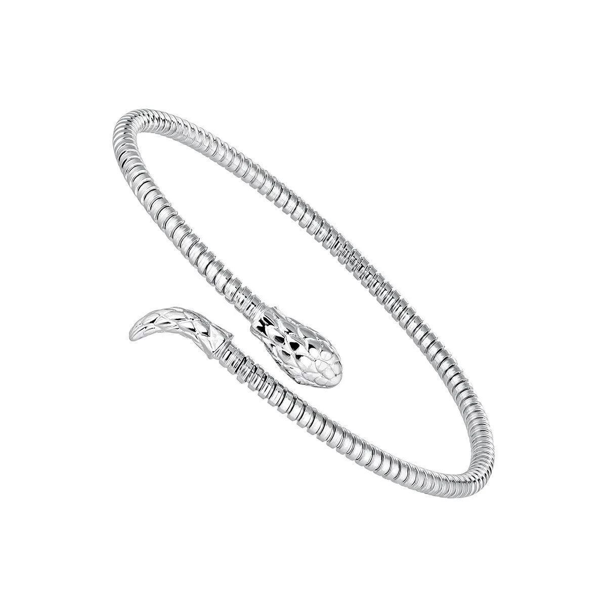 Pulsera serpiente fina tubogas plata