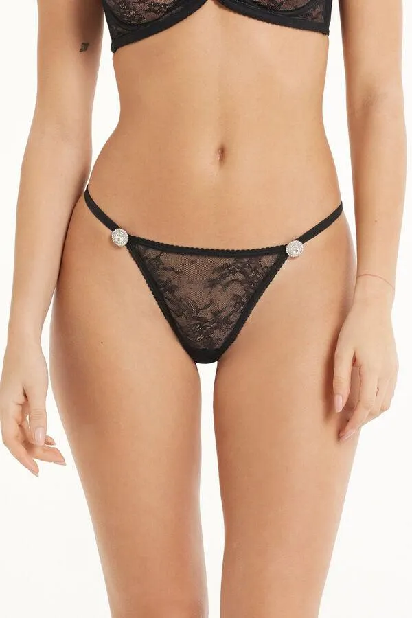 Tanga con Tira Lateral Fina Last Night Lace