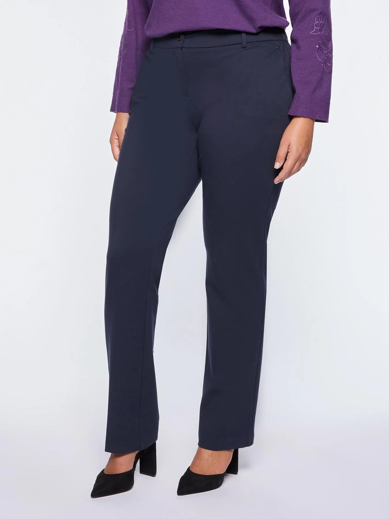 Pantaloni in punto Milano di viscosa ECOVERO™