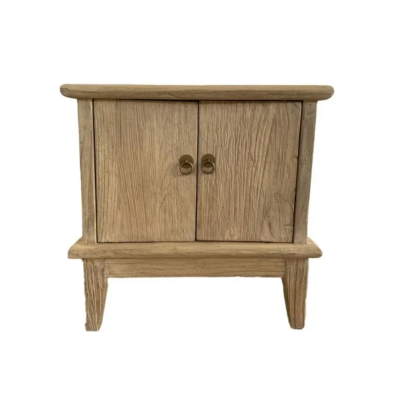 Elm wood bedside table, Palo Santo