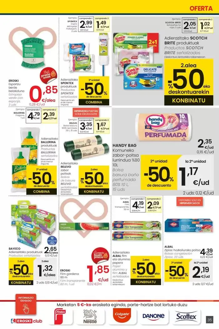 Catálogo de 2000 produktu baino gehiago, BETI PREZIO ONEAN HIPERMERKATUAK EROSKI 13 de febrero al 25 de febrero 2025 - Página 35