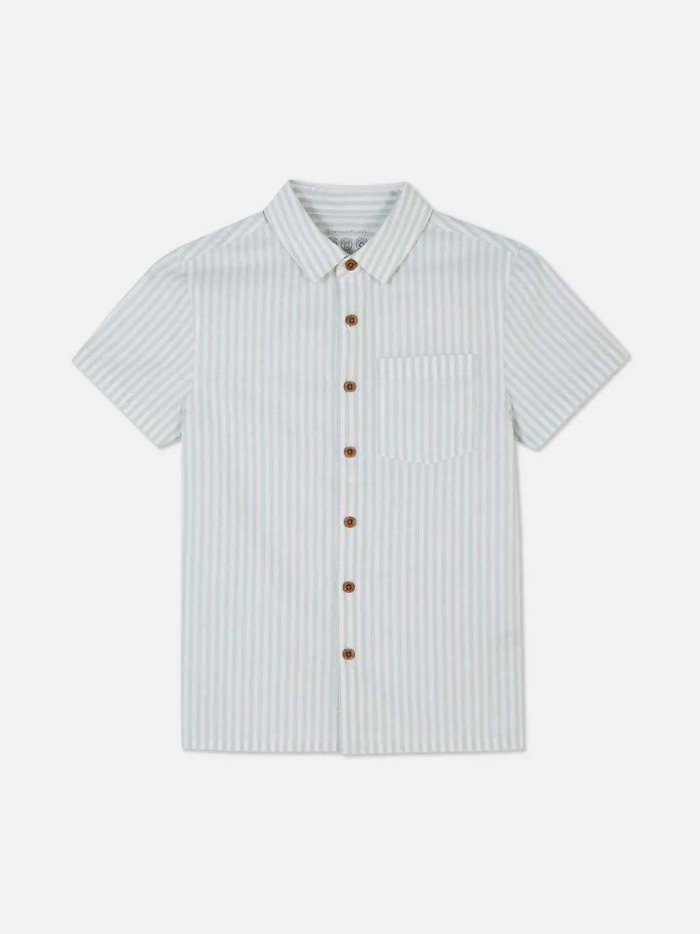 Camisa Oxford de manga corta a rayas