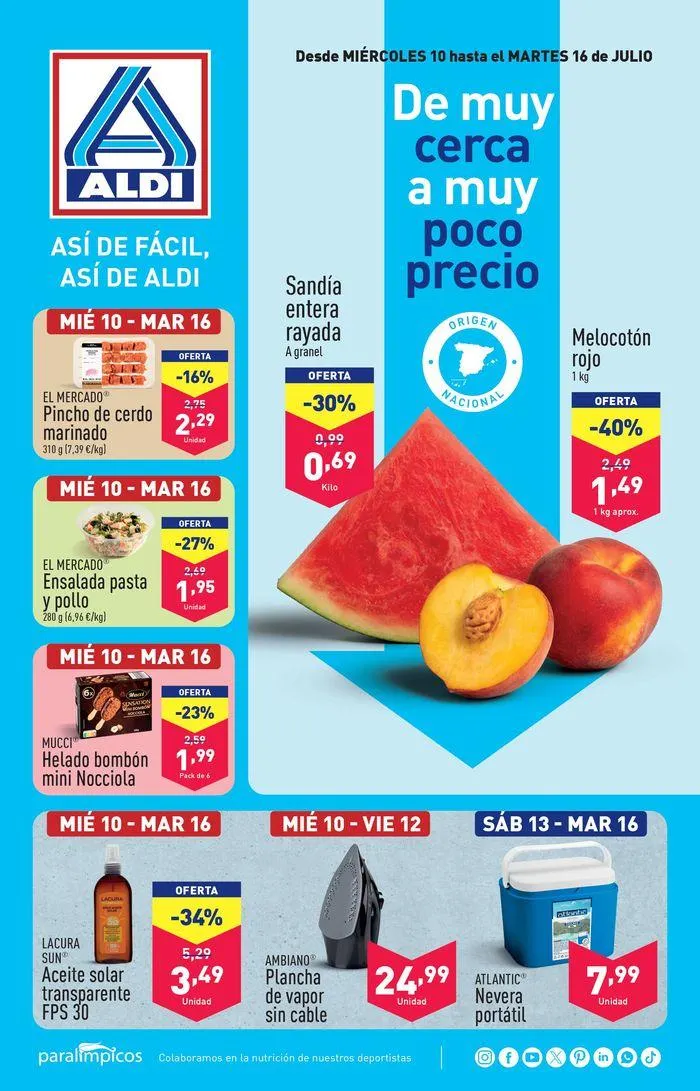 Catálogo de ¡Así de fácil, así de Aldi! 10 de julio al 16 de julio 2024 - Página 1