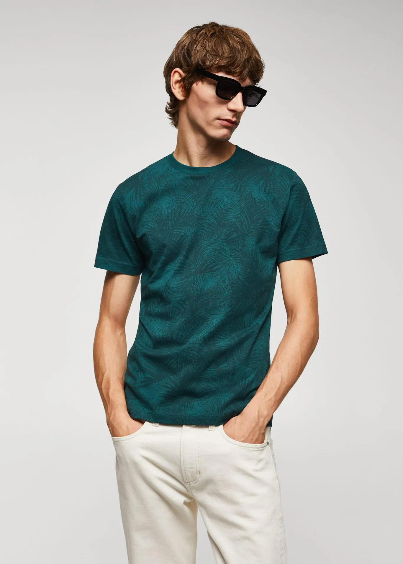 Camiseta algodón estampado hawaiano