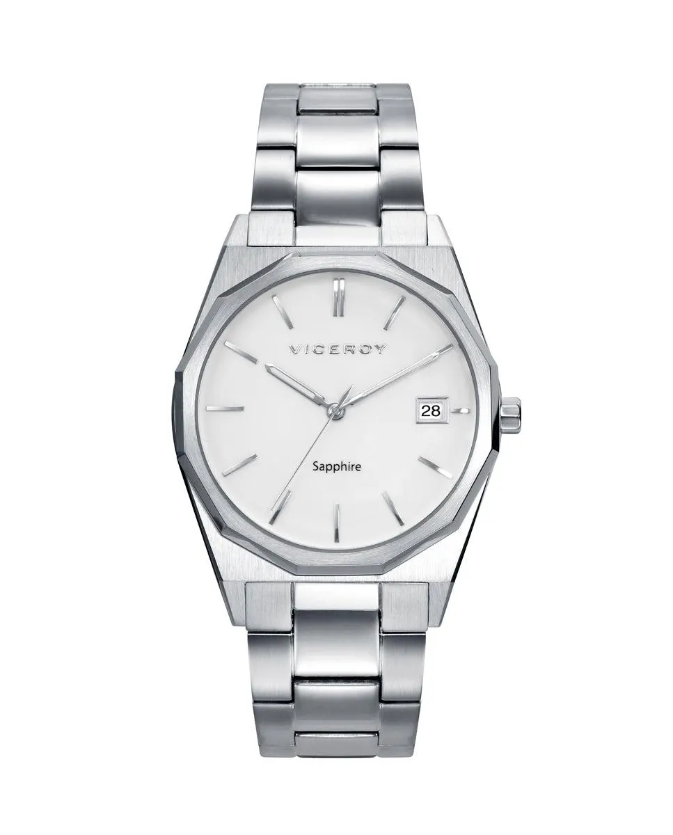 Reloj de Hombre Dress extraplano de acero con cristal zafiro