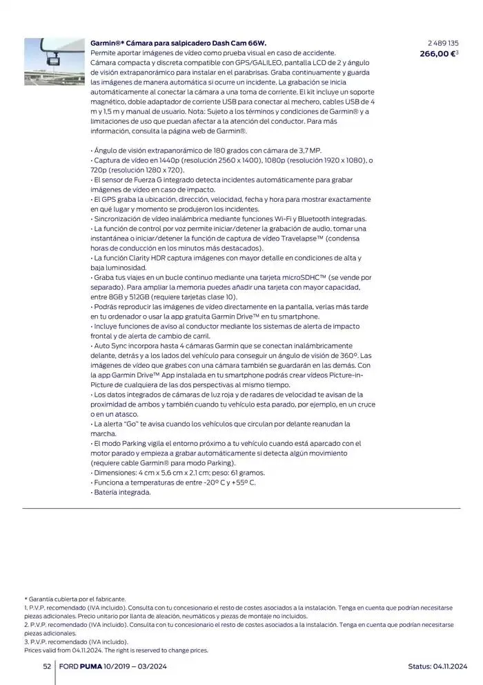 Catálogo de Ford de accesorios Ford Puma 13 de noviembre al 13 de noviembre 2025 - Página 52