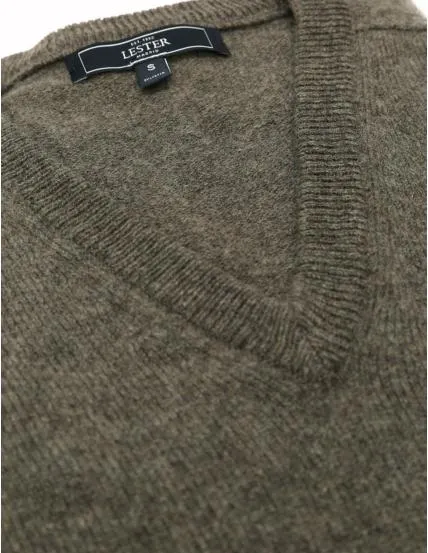 Jersey lana pico Marrón