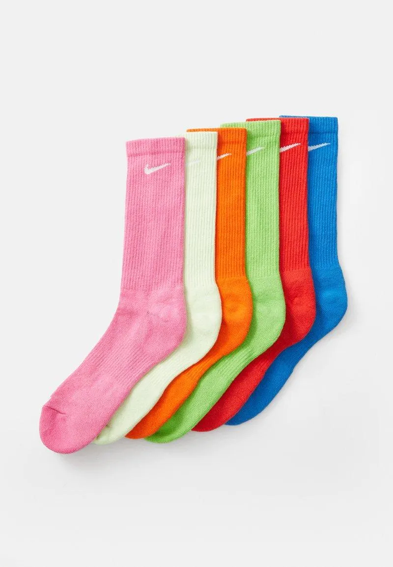 EVERYDAY PLUS CREW UNISEX 6 PACK - Chaussettes de sport - barely volt/action green/photo blue/pinksicle/crimson/safety orange