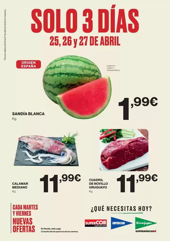 Catálogo de Precios válidos del 25 al 27 de abril de 2025 en Canarias 25 de abril al 27 de abril 2025 - Página 1