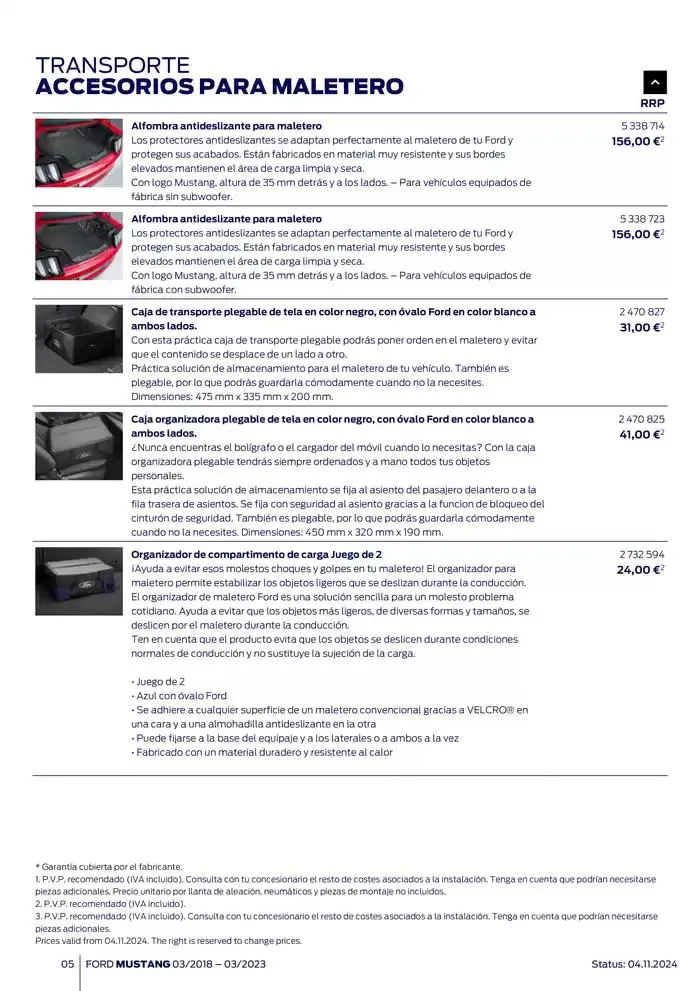 Catálogo de Ford de accesorios Ford Mustang 13 de noviembre al 13 de noviembre 2025 - Página 5