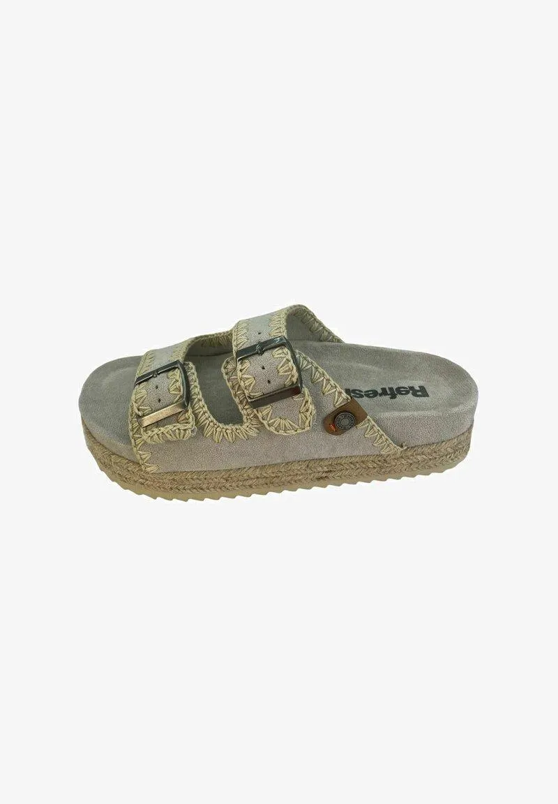 Sandalias planas - beige