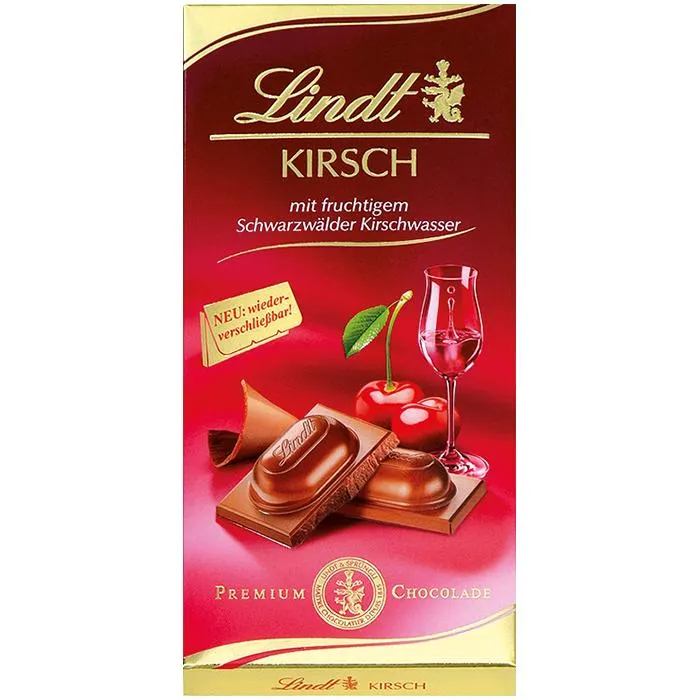 Tableta de Chocolate Licor Kirsch 100g - Lindt