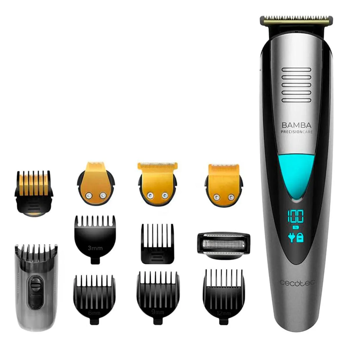 Afeitadora Cecotec Bamba PrecisionCare 5 en 1 con accesorios gris