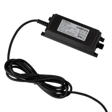 Controlador iluminación led 60 w, ip65 negro