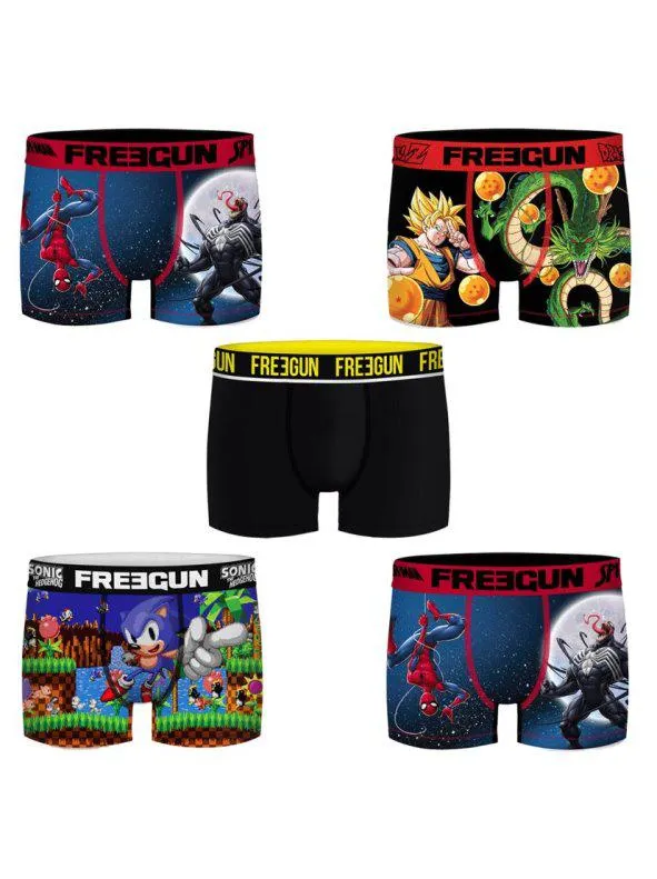 Pack 5 calzoncillos sorpresa para niño