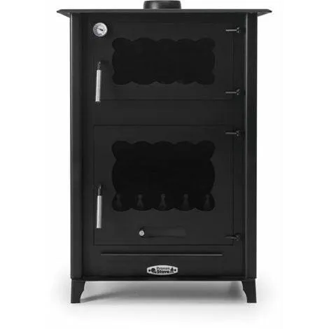 PRENSA STOVE Etna - Estufa de Leña 13KW, Vidrio Ceramico, Alta Eficiencia, Estilo Innovador