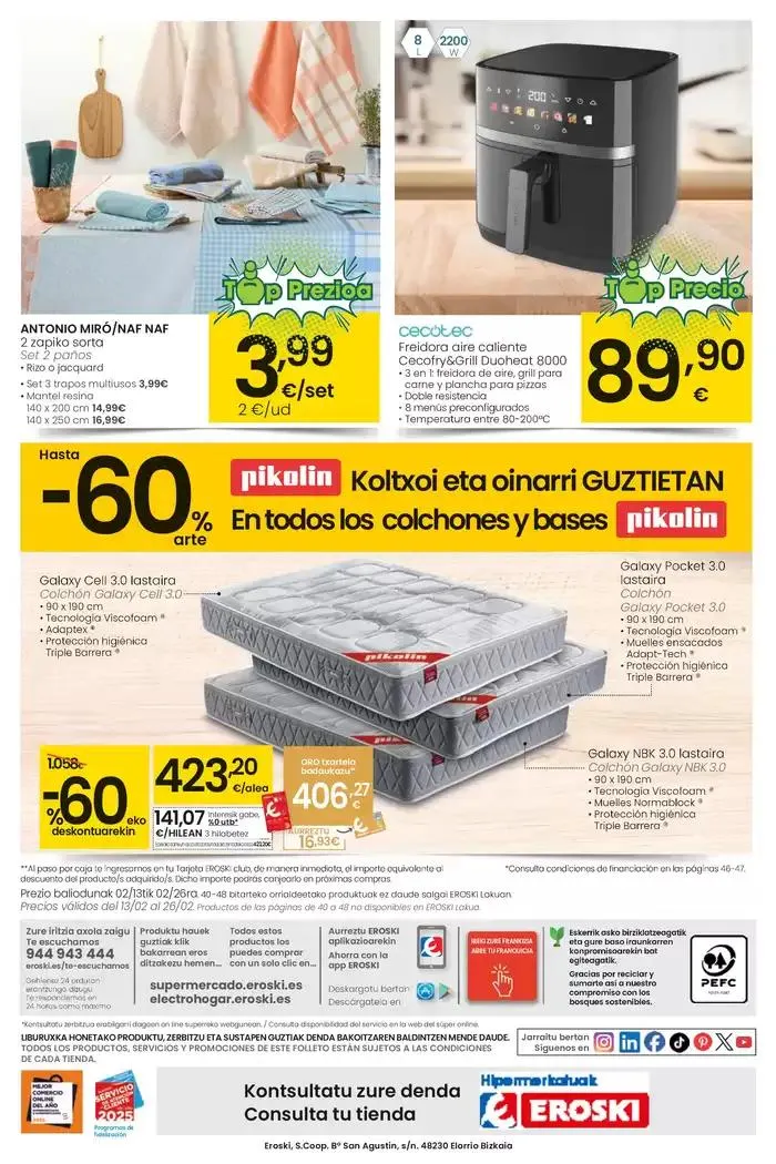 Catálogo de 2000 produktu baino gehiago, BETI PREZIO ONEAN HIPERMERKATUAK EROSKI 13 de febrero al 25 de febrero 2025 - Página 48