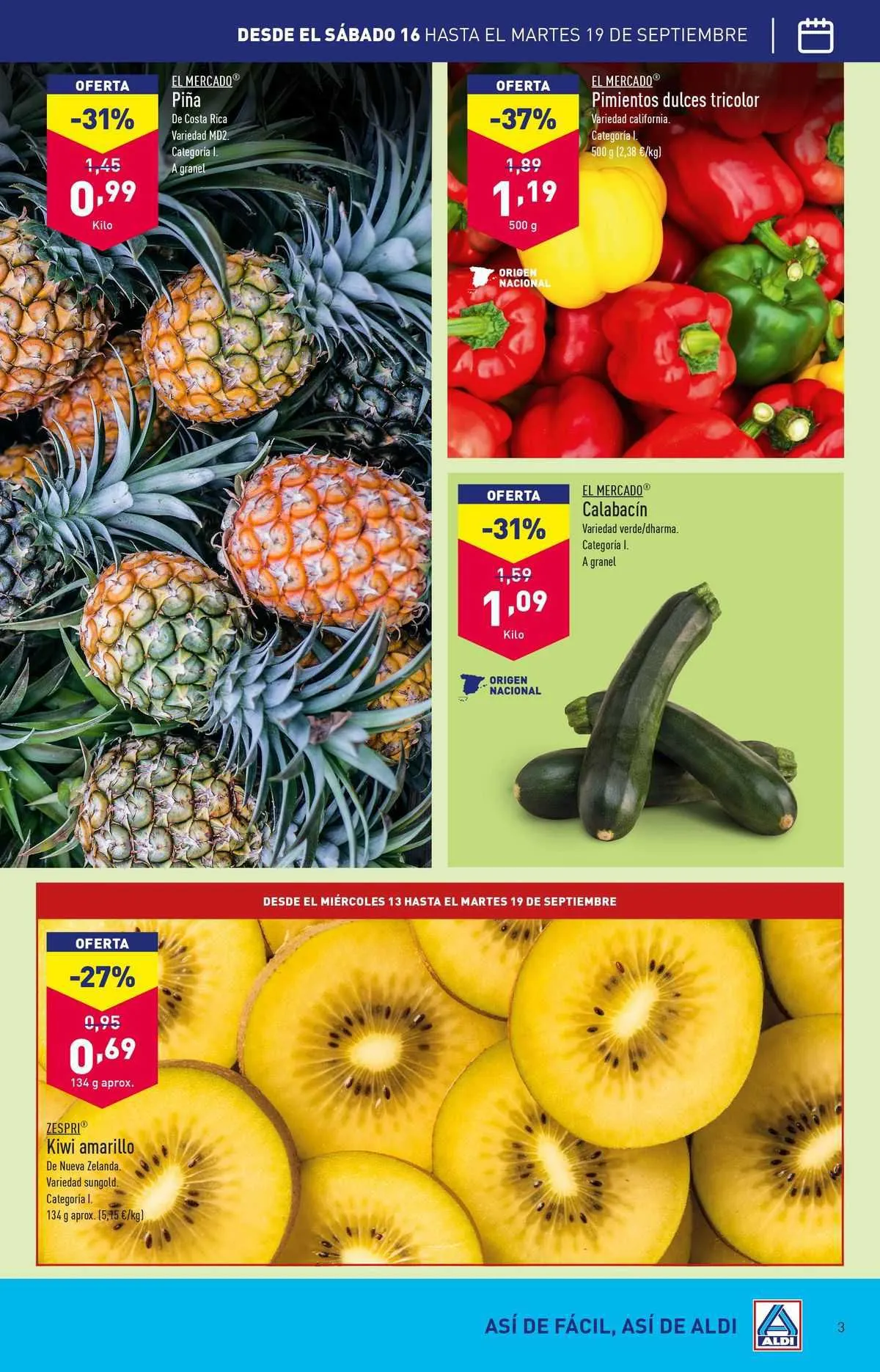 Catálogo de ALDI Folleto 12 de septiembre al 17 de septiembre 2023 - Página 3