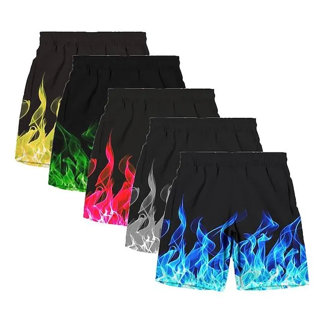 Jongens 3D Grafisch Short Zomer Lente Actief Streetwear 3D-print Polyester Kinderen 3-12 jaar Buiten Straat Urheilu Normale pasvorm