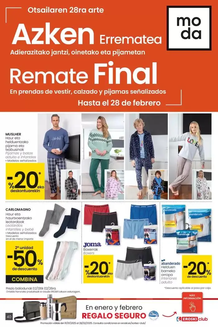 Catálogo de 2000 produktu baino gehiago, BETI PREZIO ONEAN HIPERMERKATUAK EROSKI 13 de febrero al 25 de febrero 2025 - Página 40