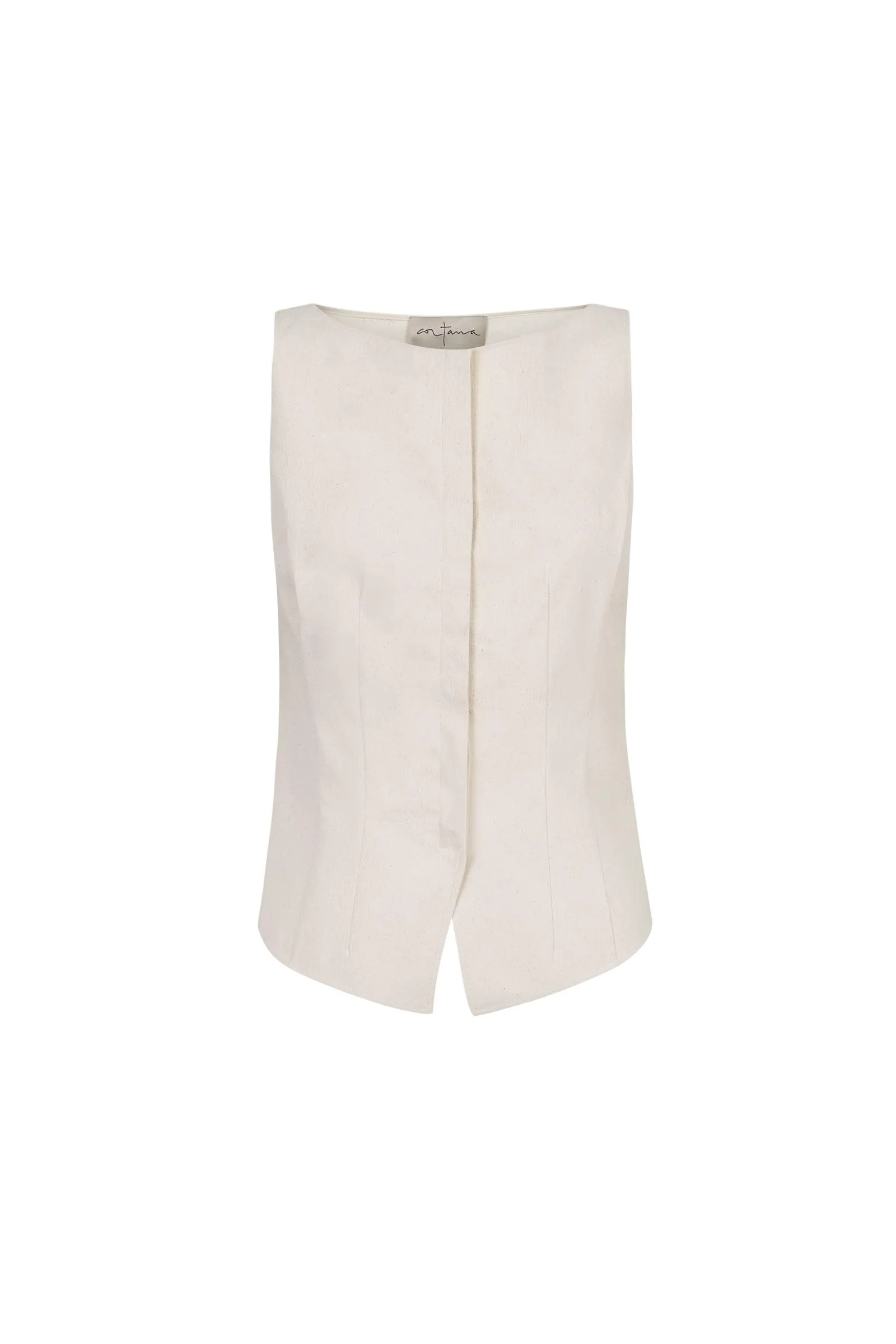 Canvas, chaleco marfil