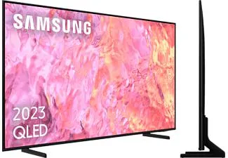 TV QLED 50" - Samsung TQ50Q60CAUXXC, UHD 4K, Smart TV, Quantum Dot, Diseño AirSlim, Object Tracking Sound+, SolarCell Remote, Gaming Hub, Negro