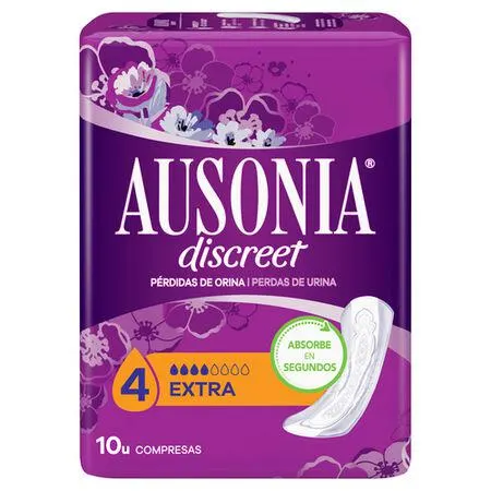 Compresas pérdidas de orina Ausonia Discreet 10 uds extra