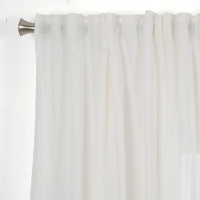 Cortina cinta fruncida Taylor INSPIRE liso blanco de 200x270cm. Cinta termopegada