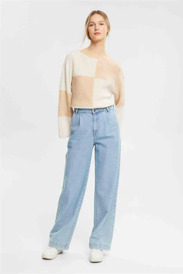 Jersey color block con alpaca