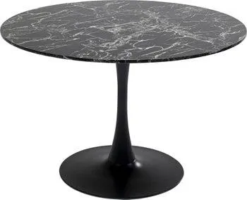 Mesa Veneto mármol mineral negro Ø110cm