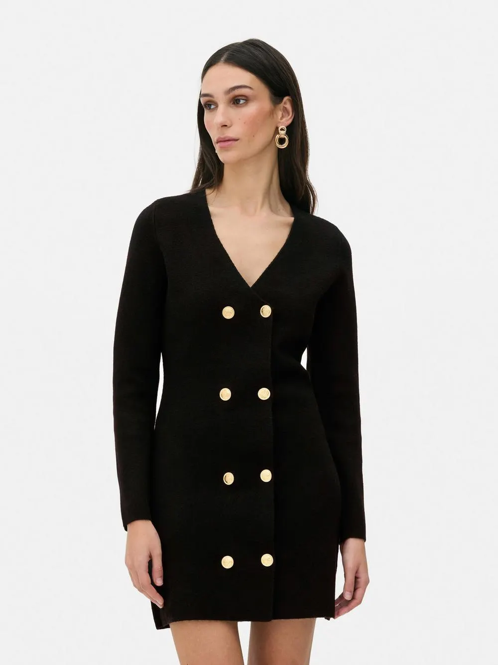 Vestido midi con doble botonadura