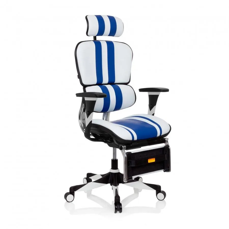 Silla Gamer Profesional Ergohuman Gaming, 100% Ajustable - Azul