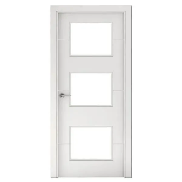 Puerta de Interior acristalada Capri blanco izquierda 203x72,5 cm