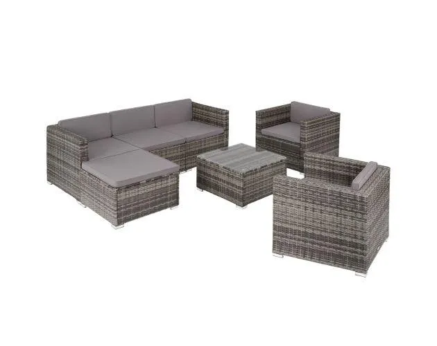 Conjunto de ratán lignano con 2 sillones