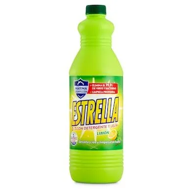 Lejía con detergente limón Estrella botella 1.43 l